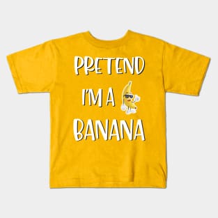 Lazy Halloween Costume Funny Pretend I'm A Banana Kids T-Shirt